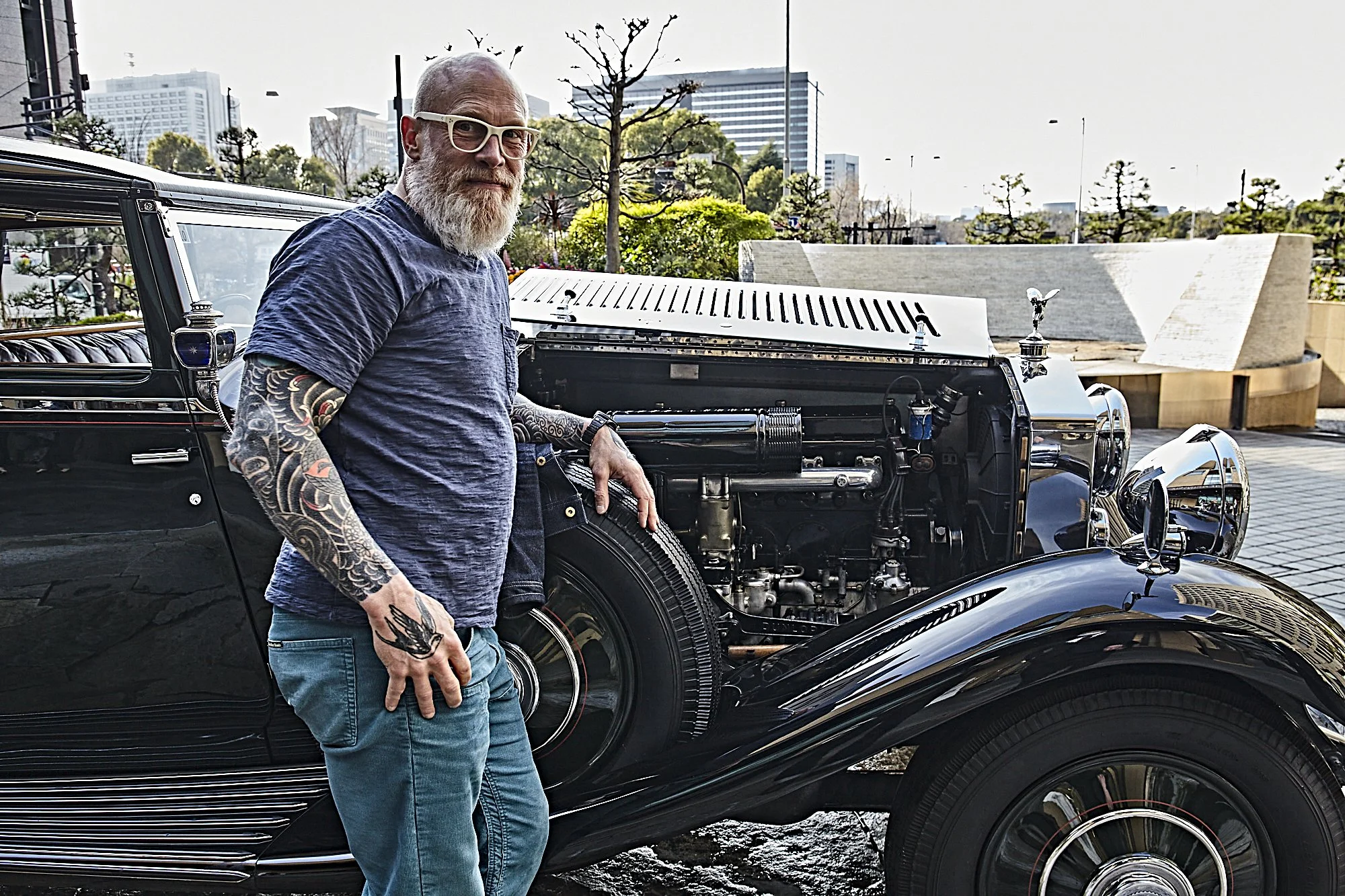 Black Bear Brand OCEAN Blue Distressed Corduroy