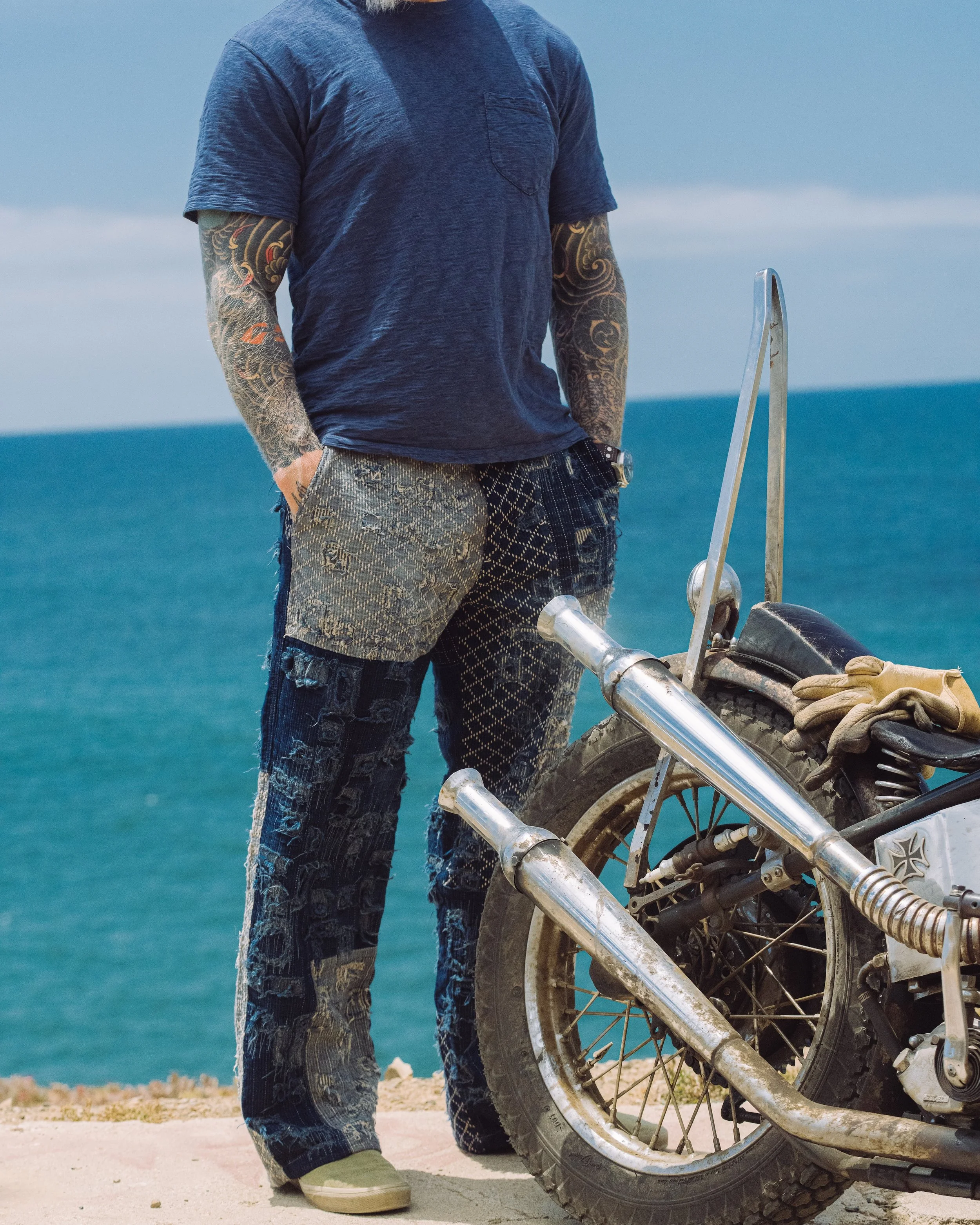 Black Bear Brand SLUB (BLUE Garment Dyed) ~ The Ultimate Pocket Tee