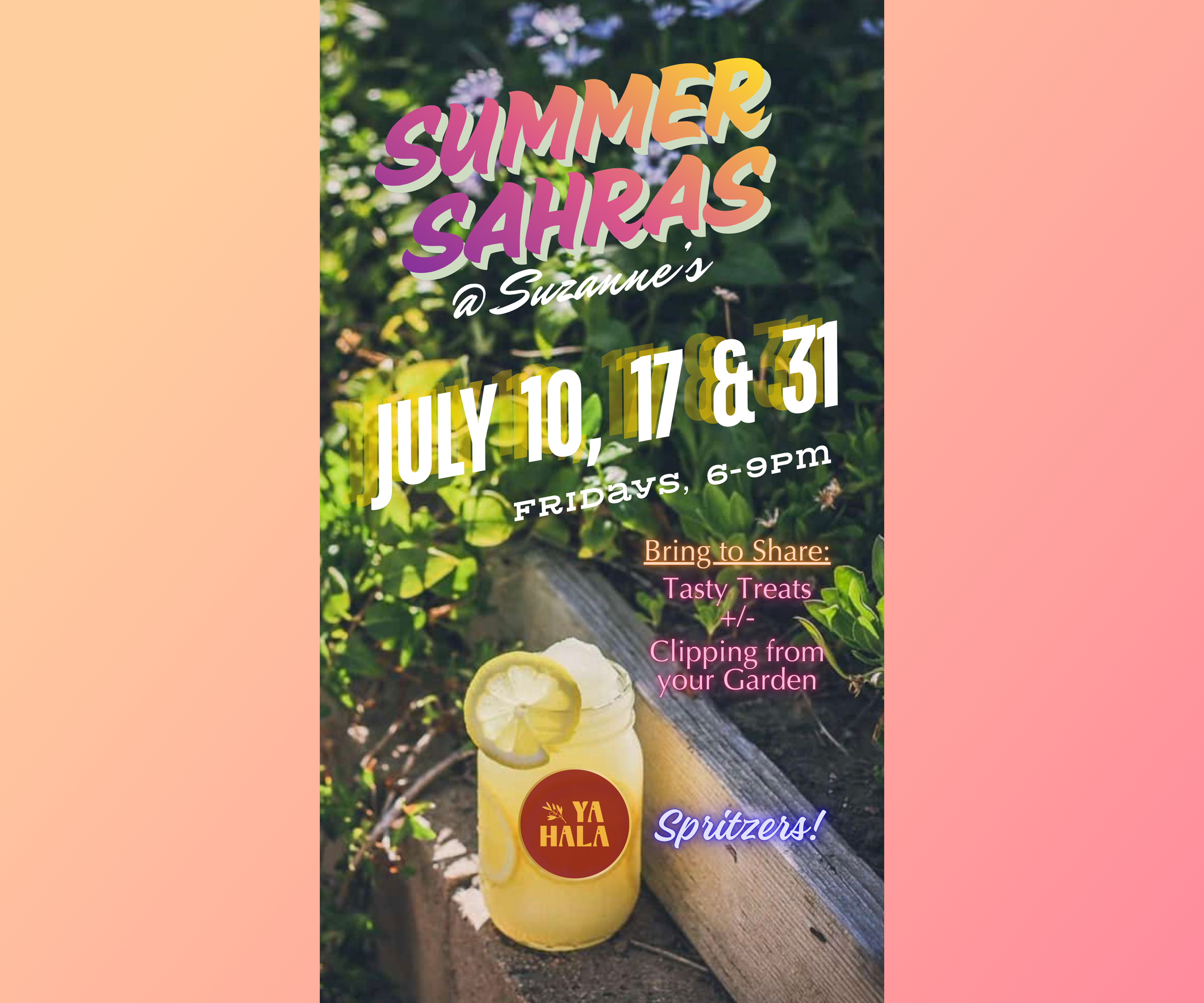 Summer Sahras at Suzanne's with Ya Hala!