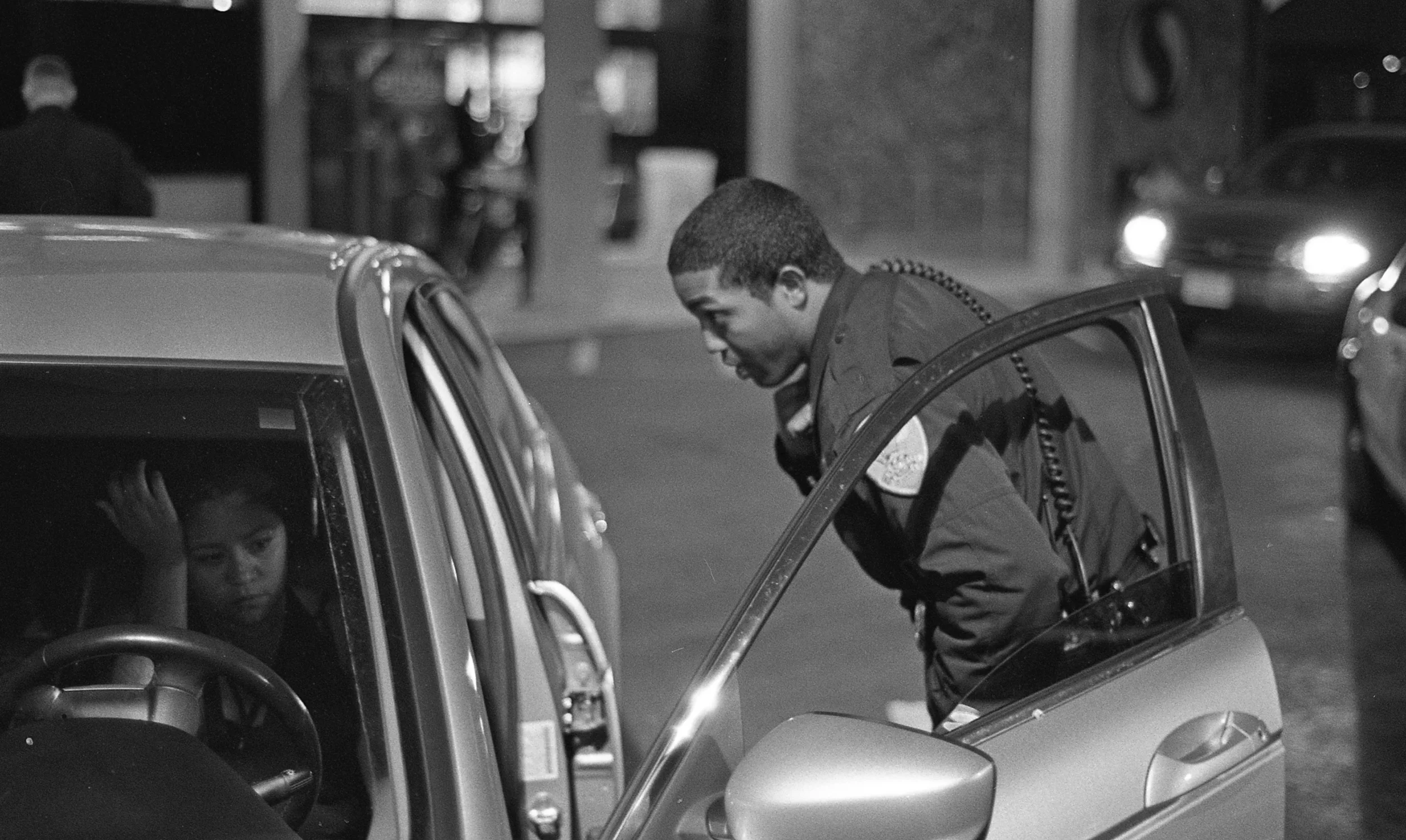 Officer Michael Scott responds to a call of a man and a woman who were physically attacked by a former girlfriend while parked in a supermarket parking lot. The couple decided to not press charges. After speaking with the couple, Officer Scott and his partner, Officer Marcus Wells, left the scene.
