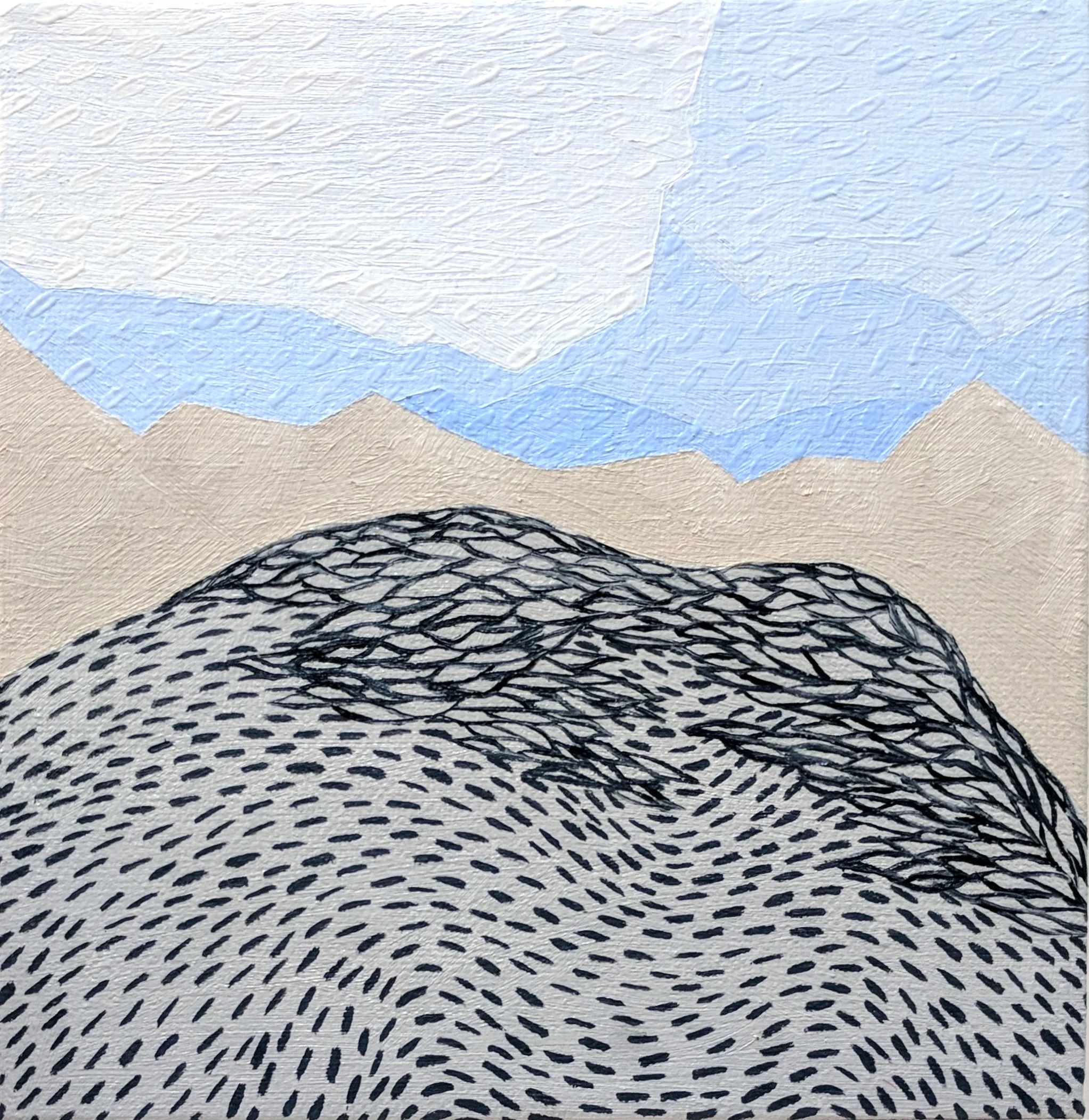 Desiccated 15 Oil on Canvas, 6" x 6", 2018, $120