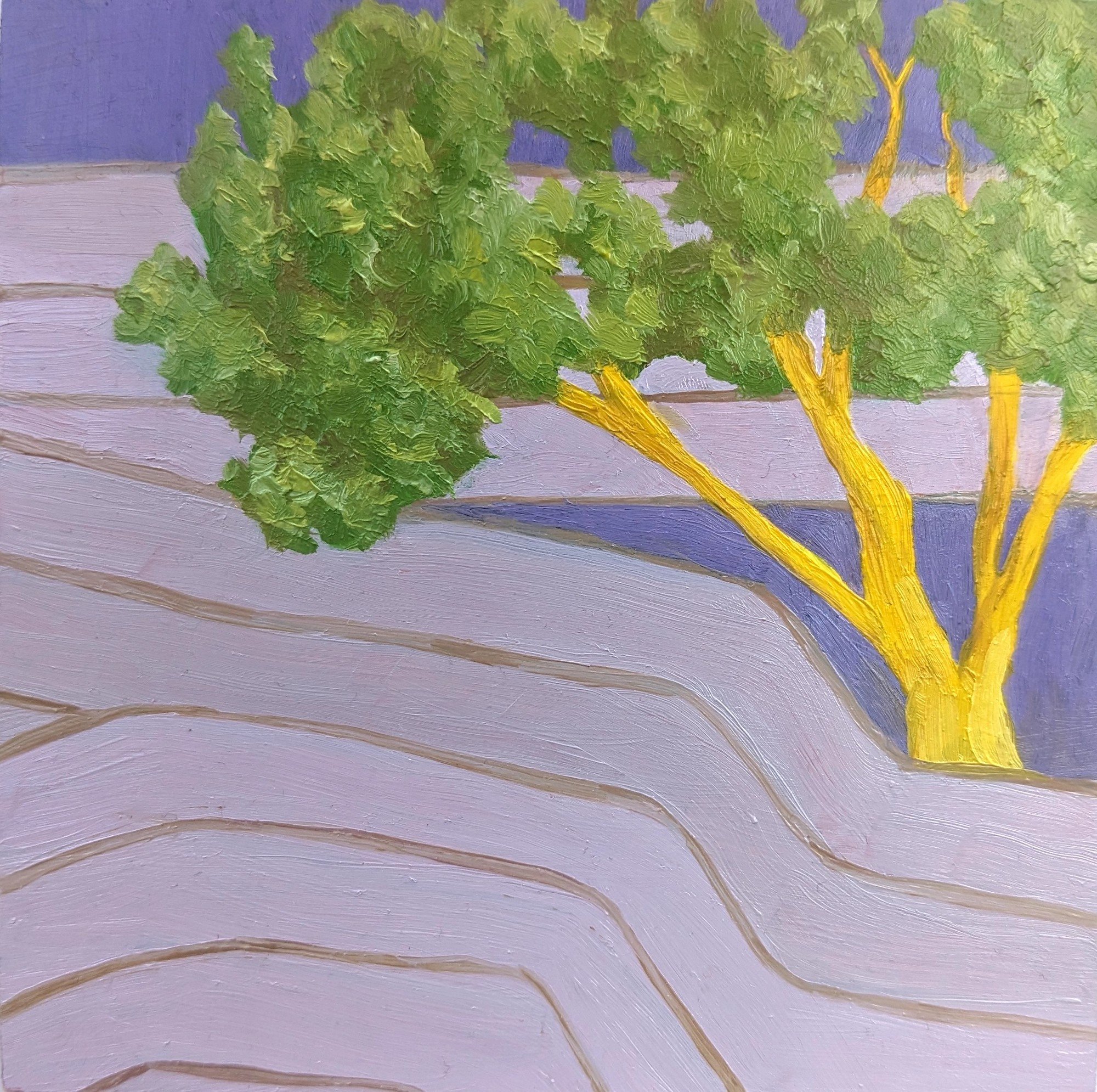 Growth, Oil on Panel, 4" x 4", 2022, Available