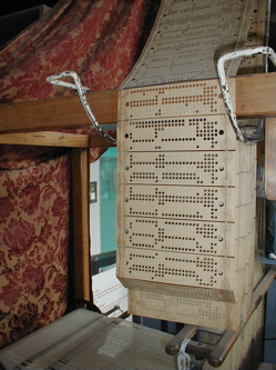 Photo: The punch cards used in a jacquard loom