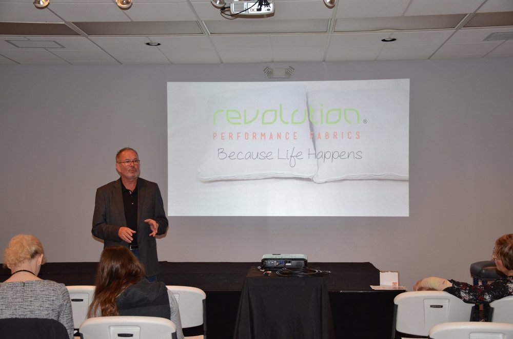 Mike Willoughby teaching the Norwalk sales staff about Revolution!