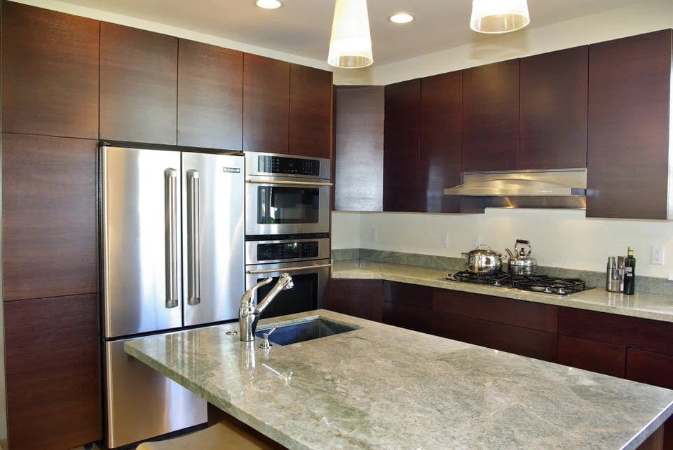 _HOMEWenge Veneered Kitchen with Granite counter top.jpeg