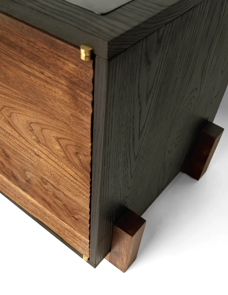 Shousugiban (Burnt) Solid White Oak Case Solid Brass Offset Knife Hinges Download Tear Sheet