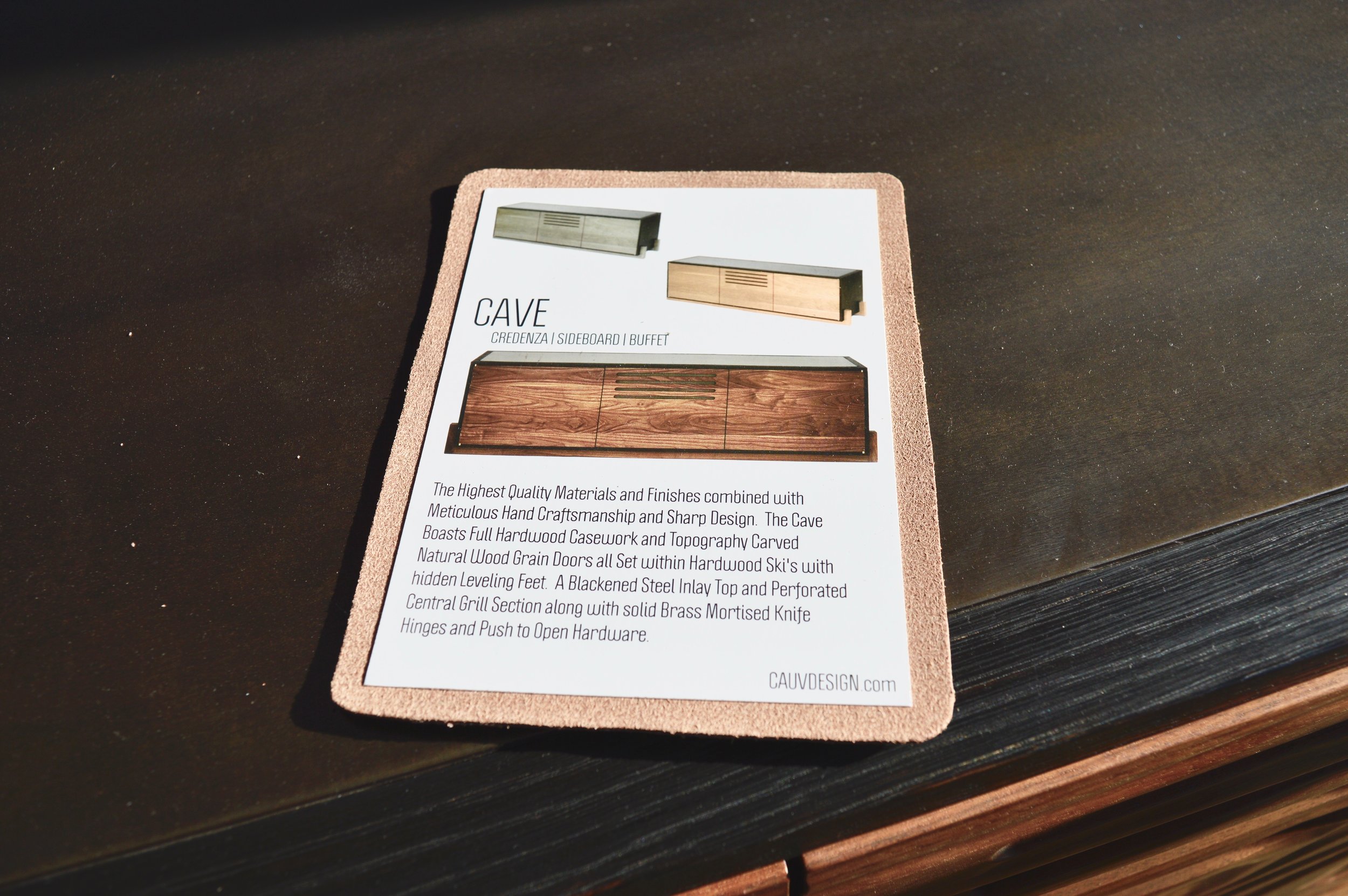 Custom Wood Species, Inlay Metals, Dimensions Download Tear Sheet