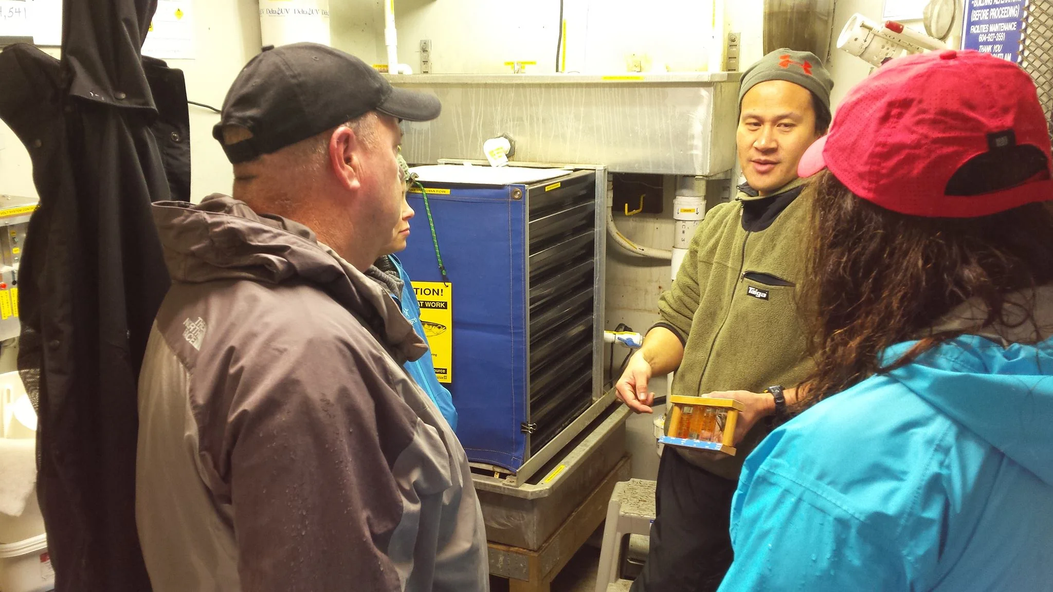 Hatchery manager Rodney Lee provides an orientation to new members on Saturday at our monthly open house