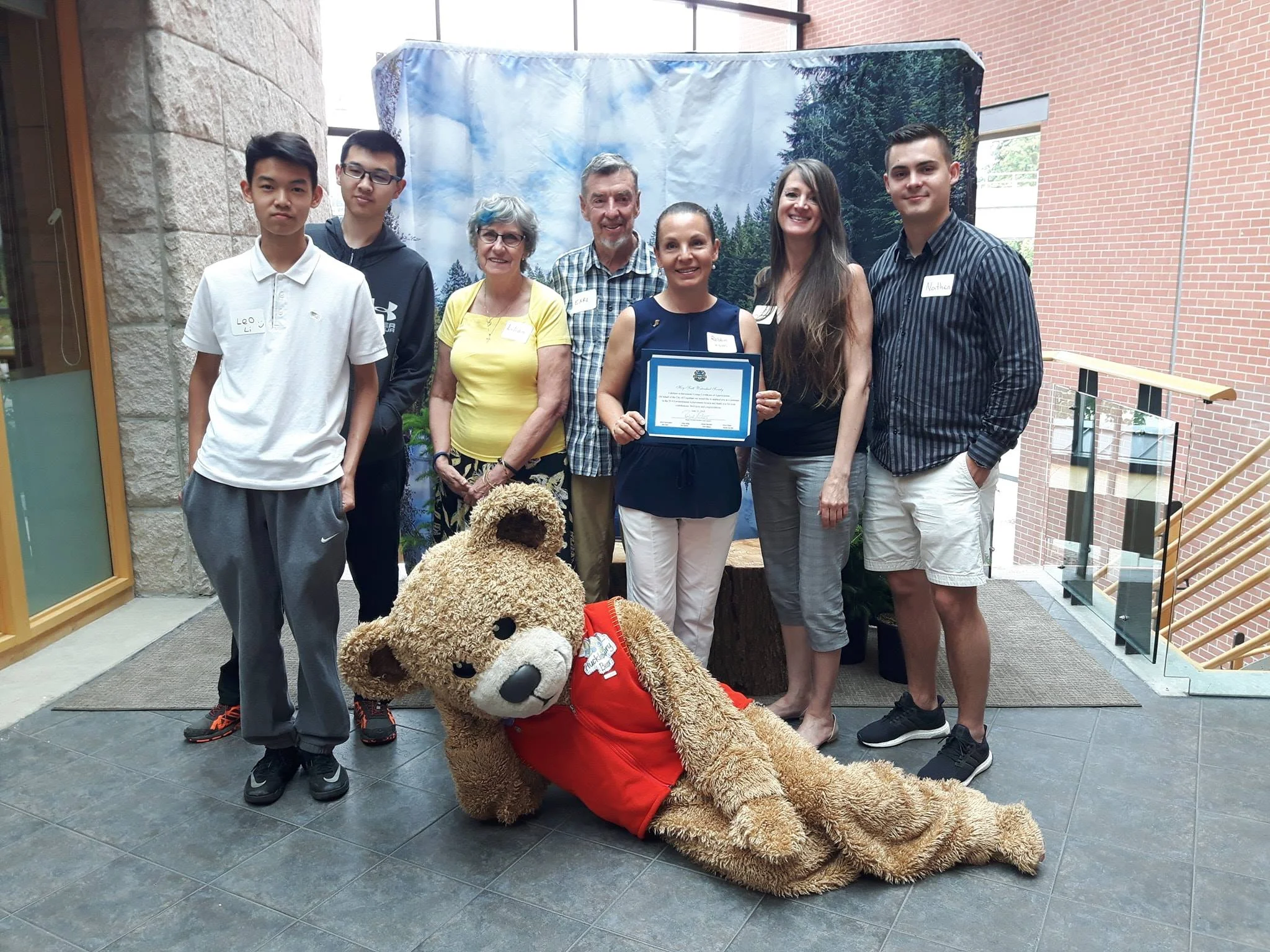 2018 Lifetime Achievement Group Certificate of Appreciation