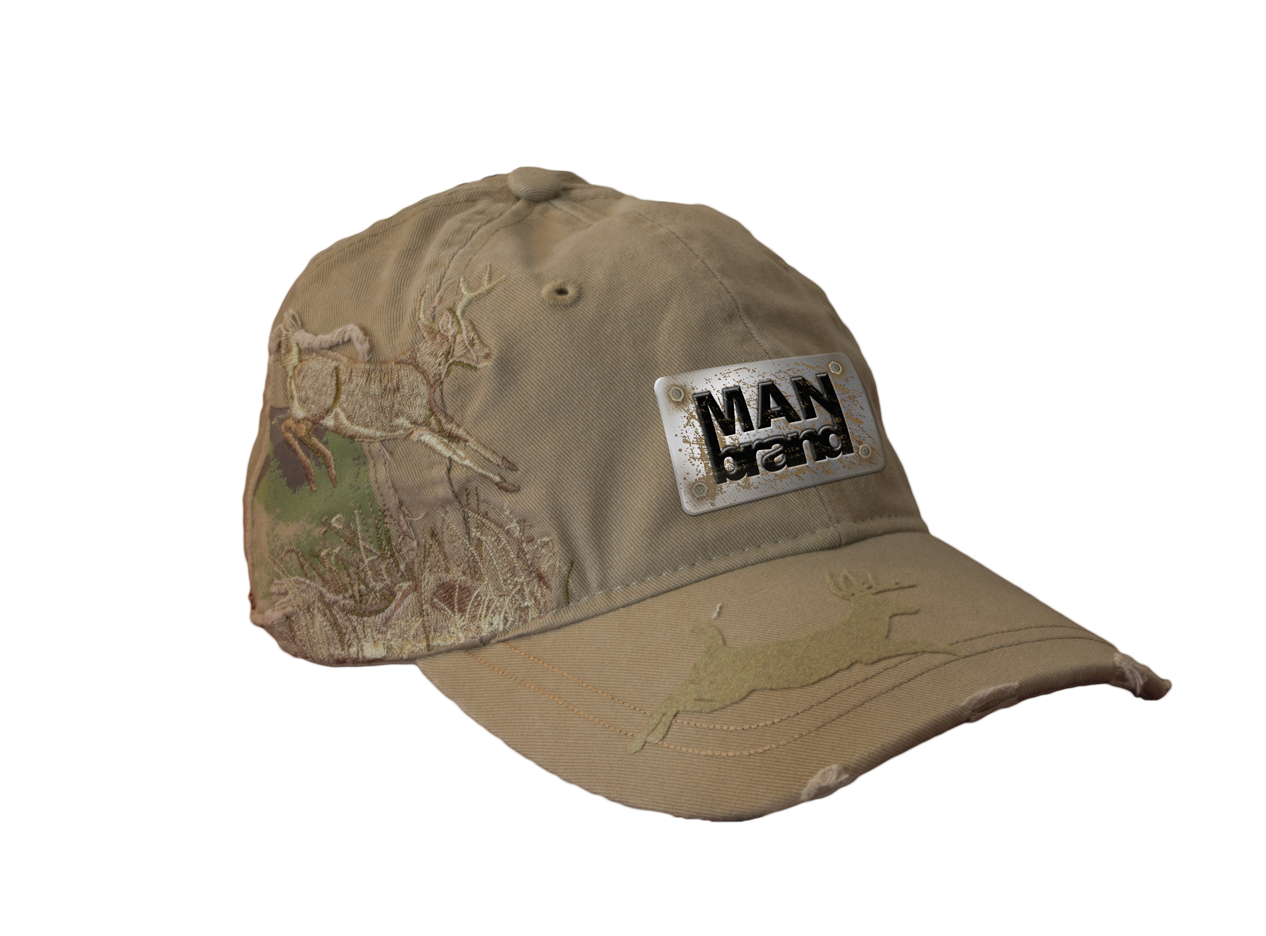Khaki Whitetail Man Brand Hats.jpg