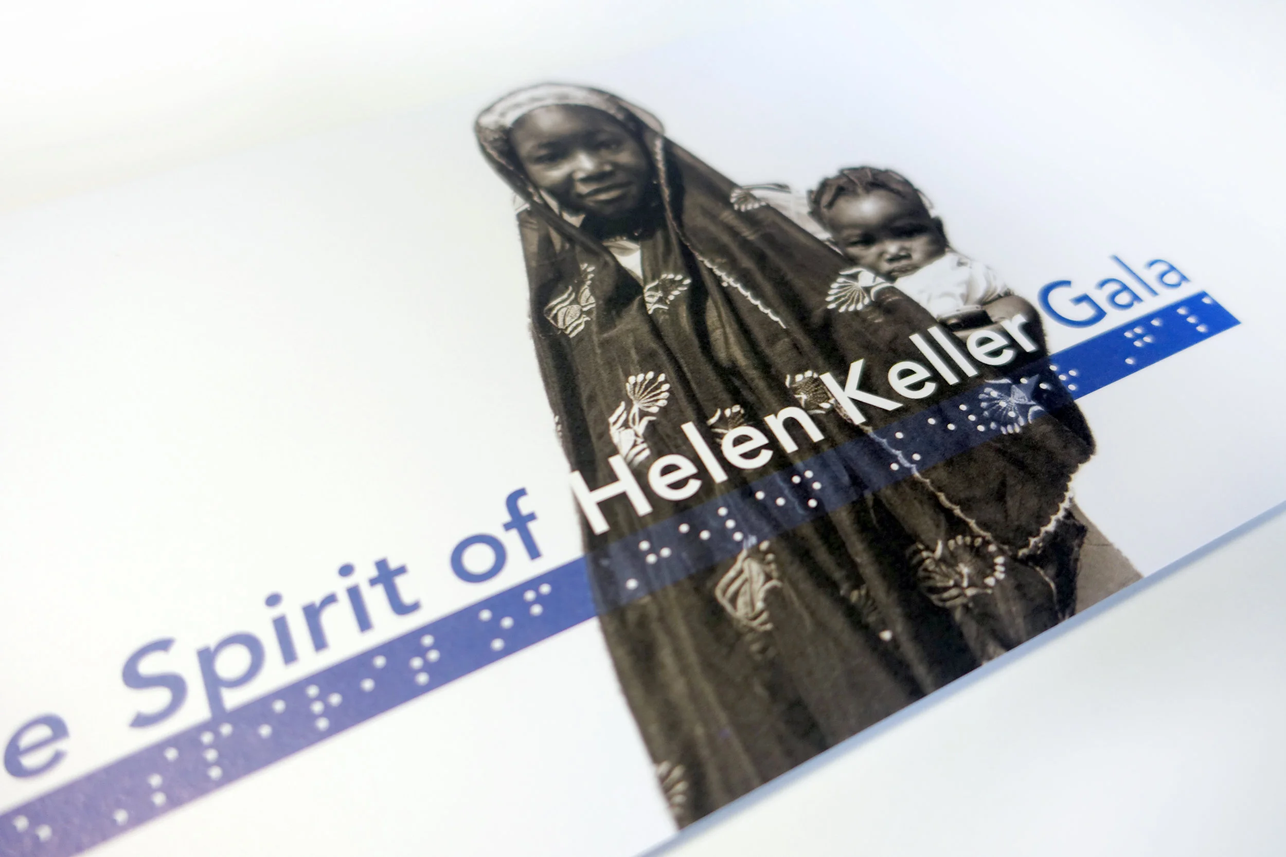 Invitation with braille