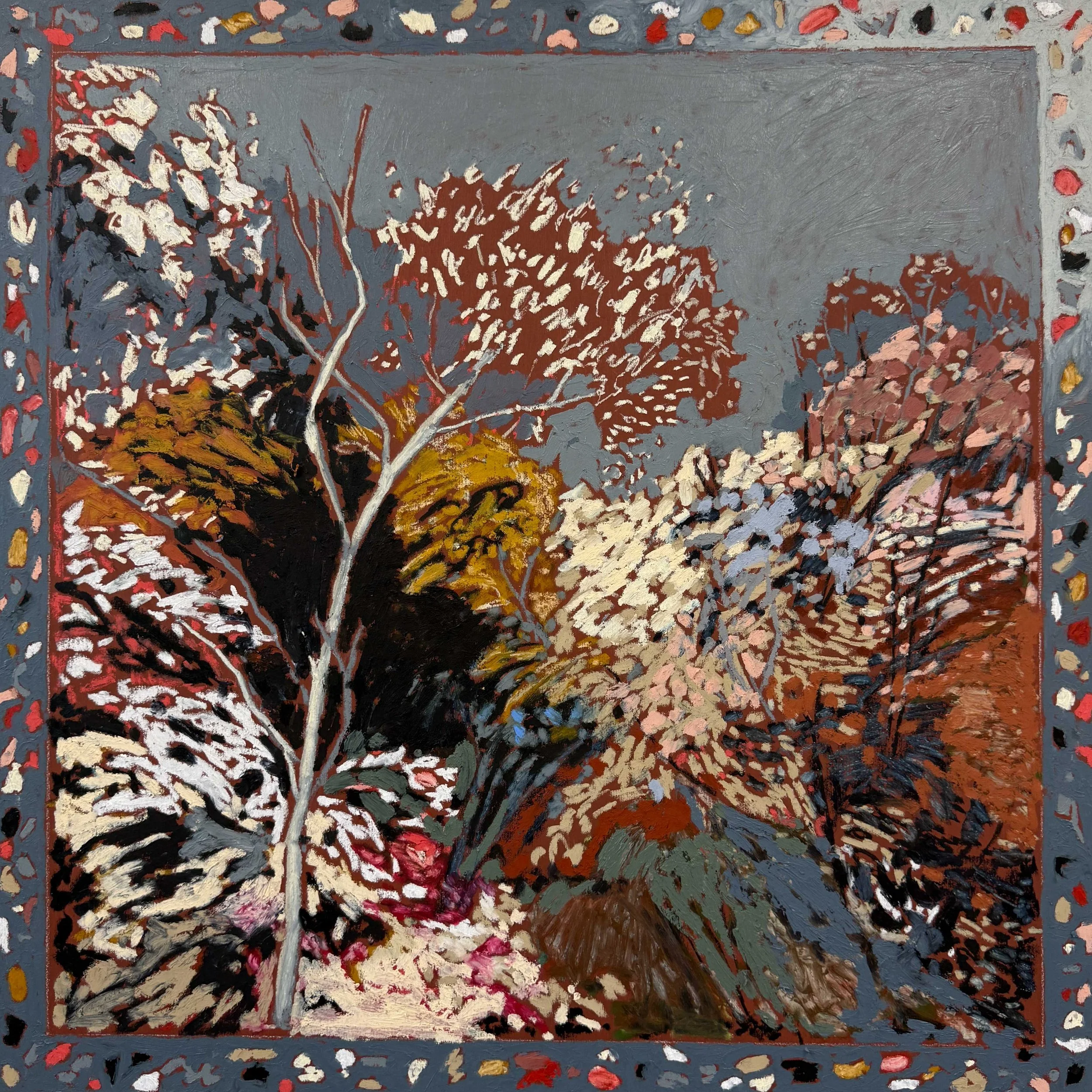 Sound and Pattern (2026) 24x24 Oil Stick on Wood Panel 
