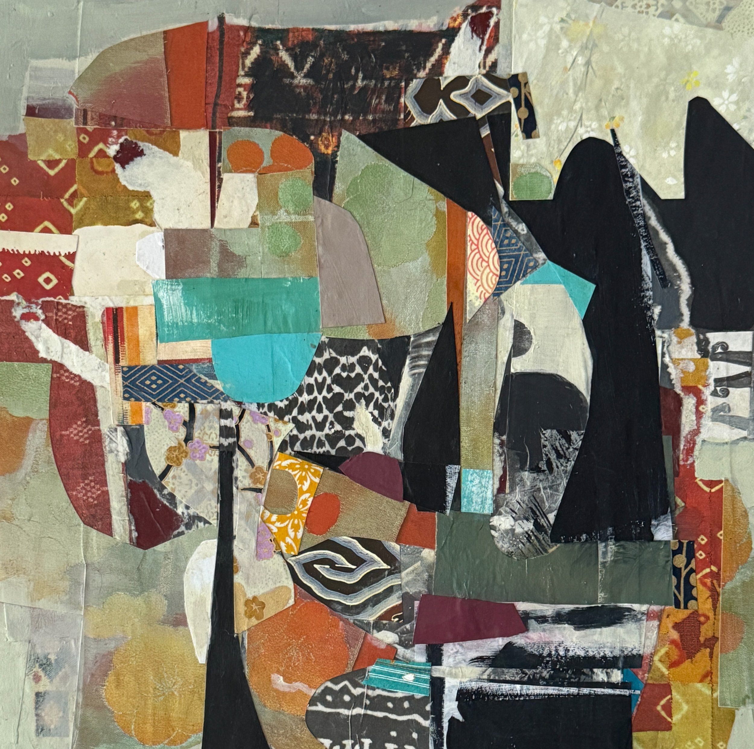  Was it me or the Robot (2026) 12x12 Mixed Media Collage 