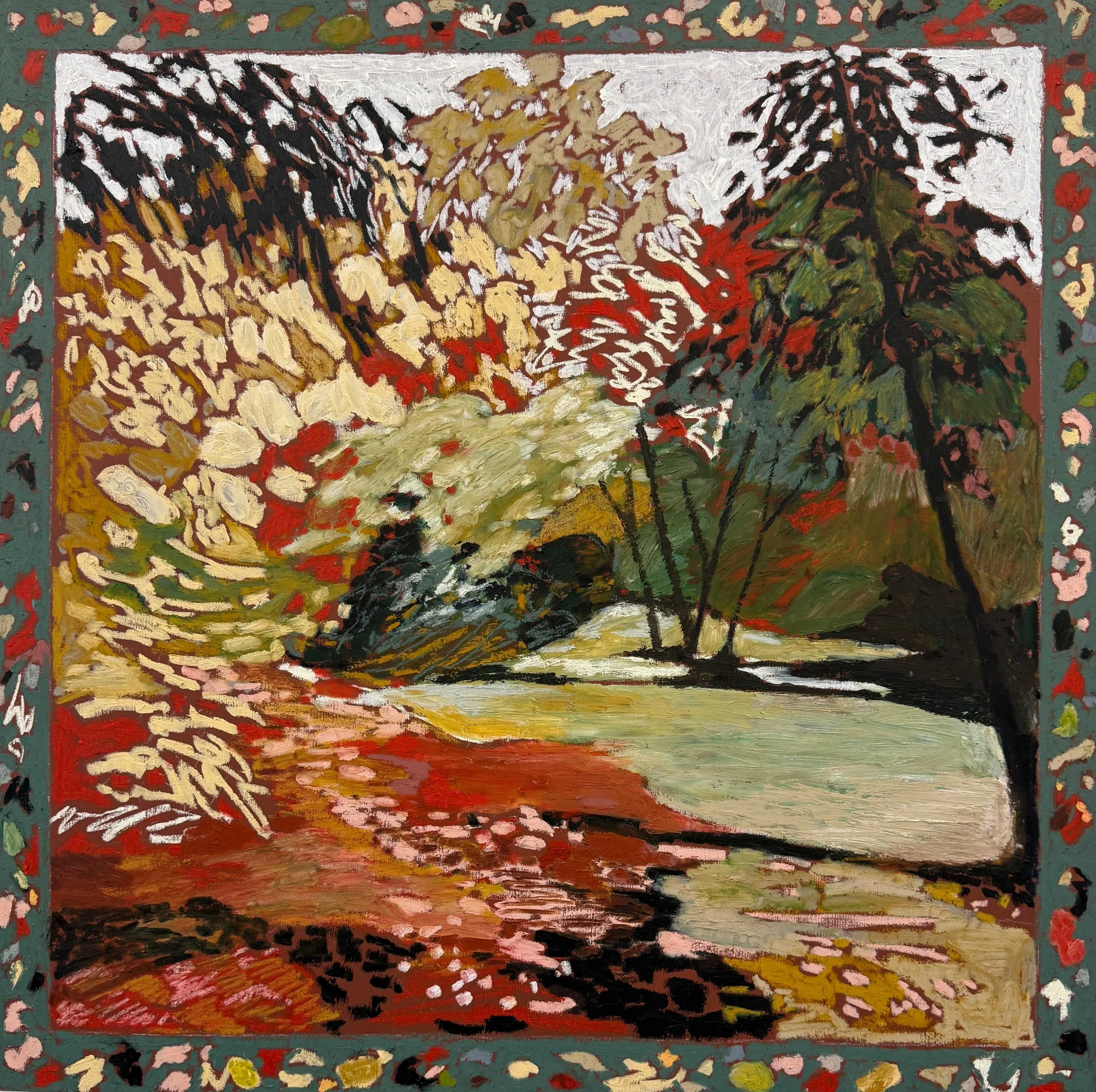  Story Board (2026) 24x24 Oil Stick on Wood Panel 