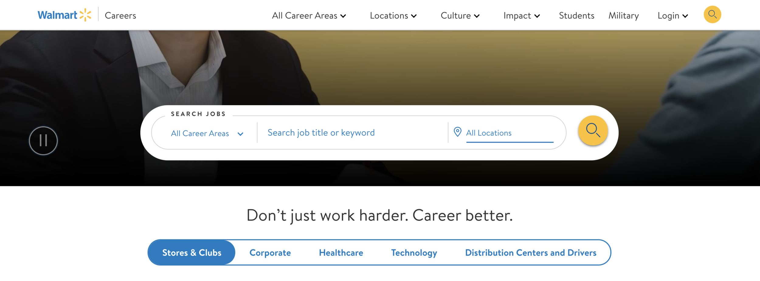 Walmart Careers — Refreshed webpage