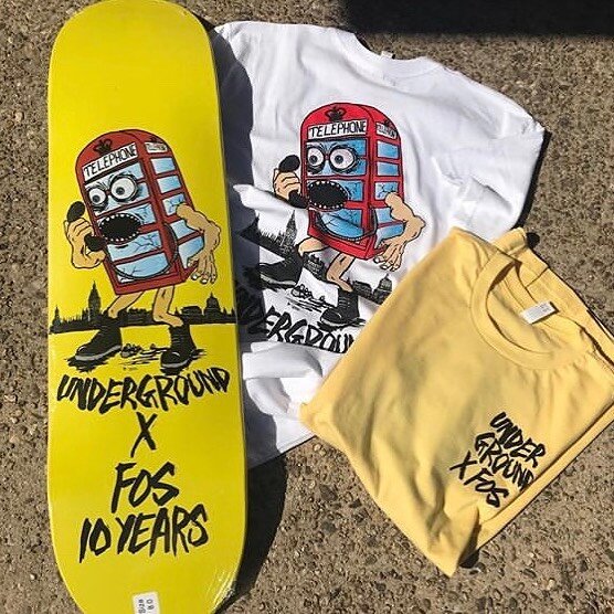 Wow. You saw it being printed the other day, but here&rsquo;s the finished products. Phone box graphic I drew for @undergroundskateshop hit em up to buy one!