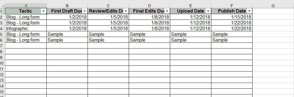 Tactical plan template example