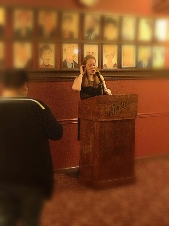 Reading an excerpt from "The Untold Stories of Broadway" at Sardi's