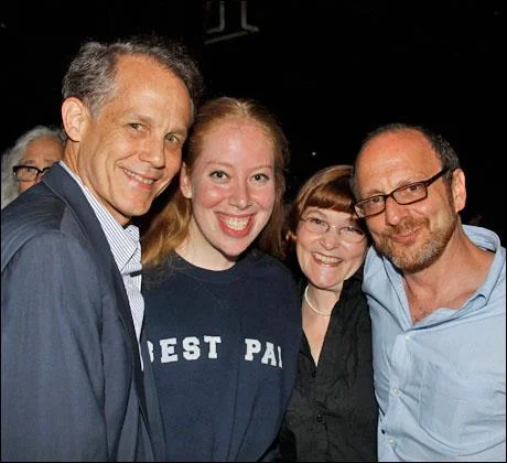 With "Merrily We Roll Along" original cast members Jim Walton, Mana Allen and Lonny Price after presenting a retrospective of the show