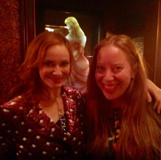 With Christina Hendricks at 54 Below