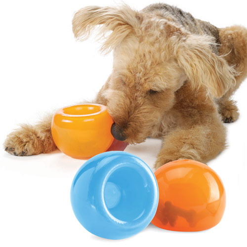 Planet Dog Orbee-Tuff Snoop Interactive Treat Dispensing Dog Toy, Orange,  Large 