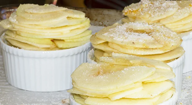 stacked apples
