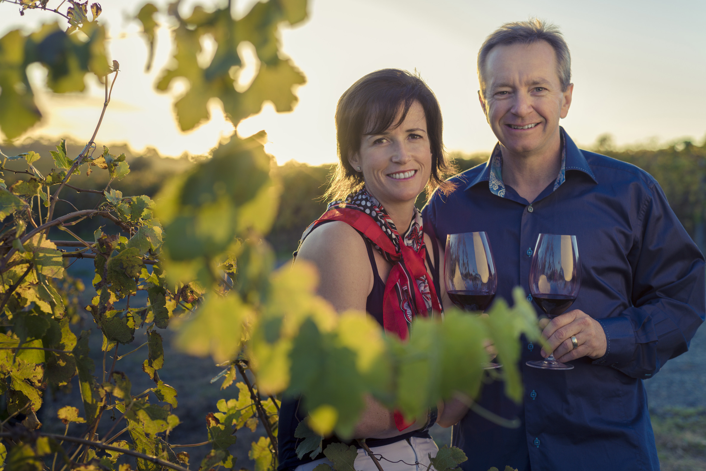 Mollydooker owners in their vineyard