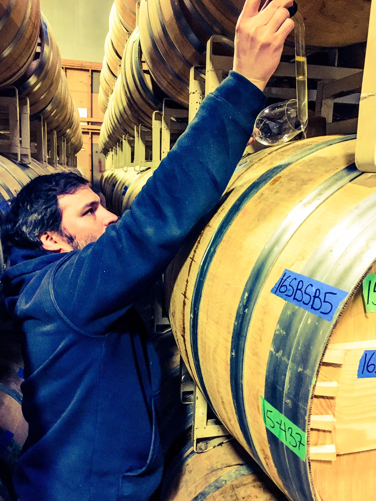 Great shot of current winemaker for DeLille, Jason Gorski, who has crafted some outstanding new 'Chaleur Estate Blanc' White Wines that rival some of the best Bordeaux style white wines in North America.