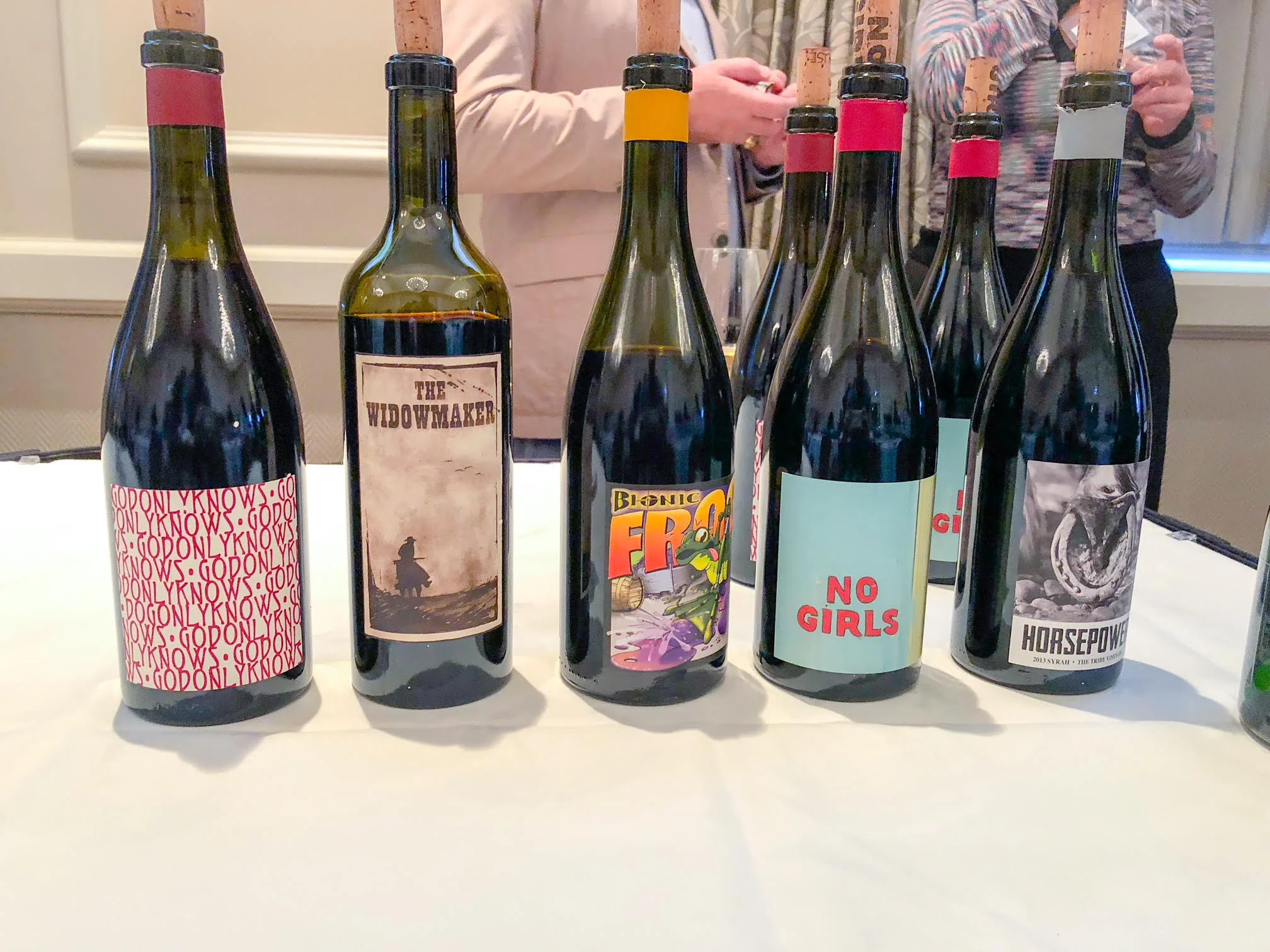 Cayuse 2018 tasting wine bottles.jpg
