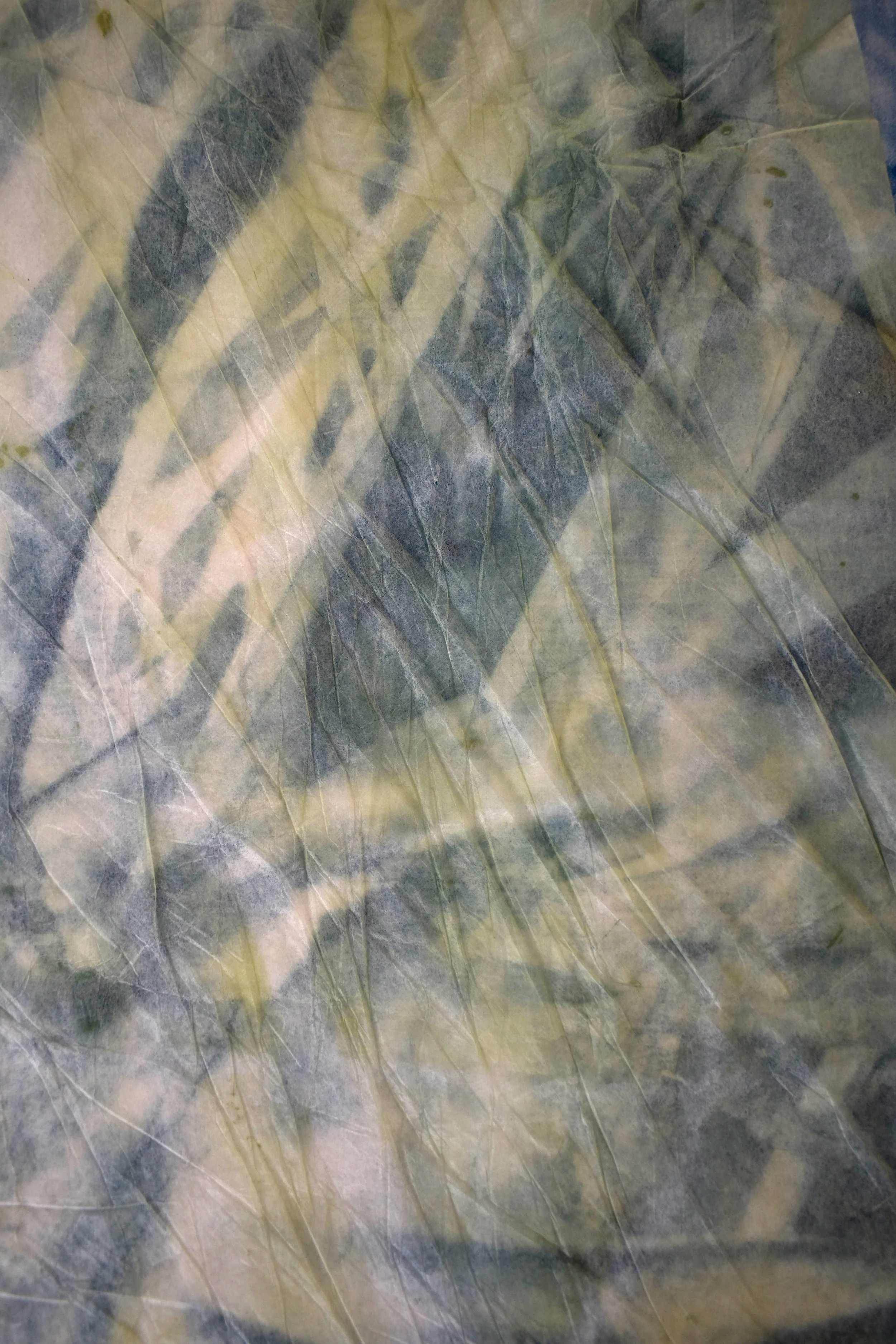 Currents, No. 2 superposed with a photoypolymer print of the same image on transparent Japanese paper, detail.