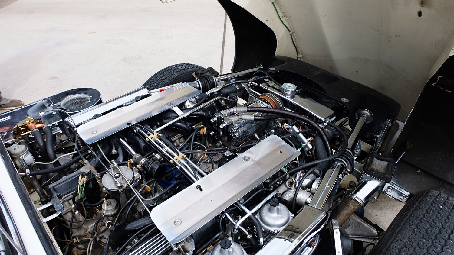 1972 Jaguar XKE Convertible V12 Engine.JPG