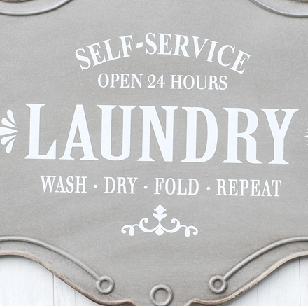 Self Service Laundry Sign