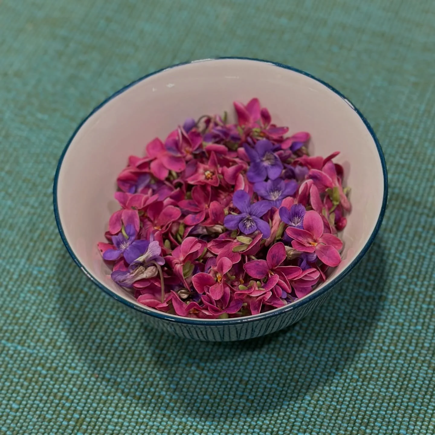 I made violet syrup! Swipe to see the final product. So easy and pretty. I&rsquo;ve added it to iced beverages and overnight oats. #violets