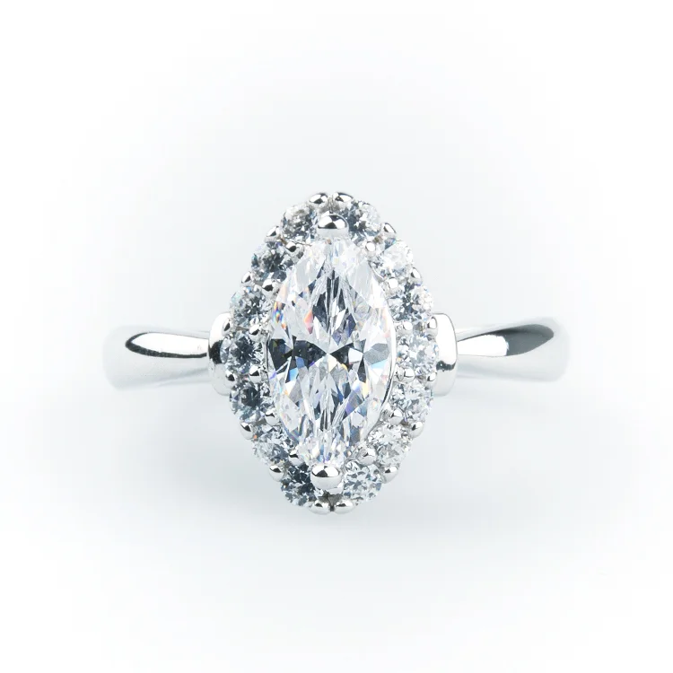 Marquise Cut Cluster Ring