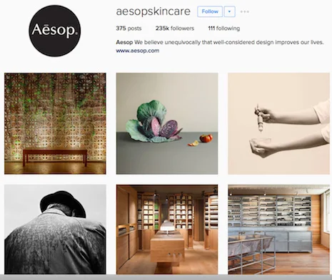 The Aesop Skincare effort