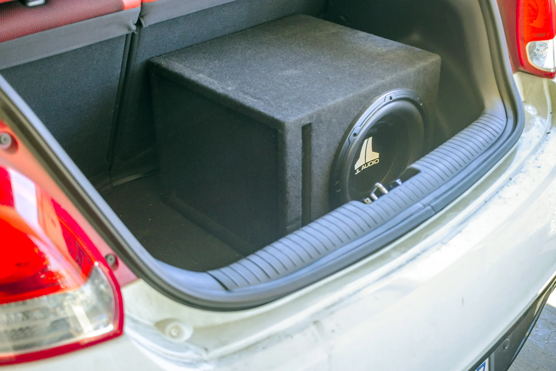 This 2012 Hyundai Veloster gets an amp and subwoofer!