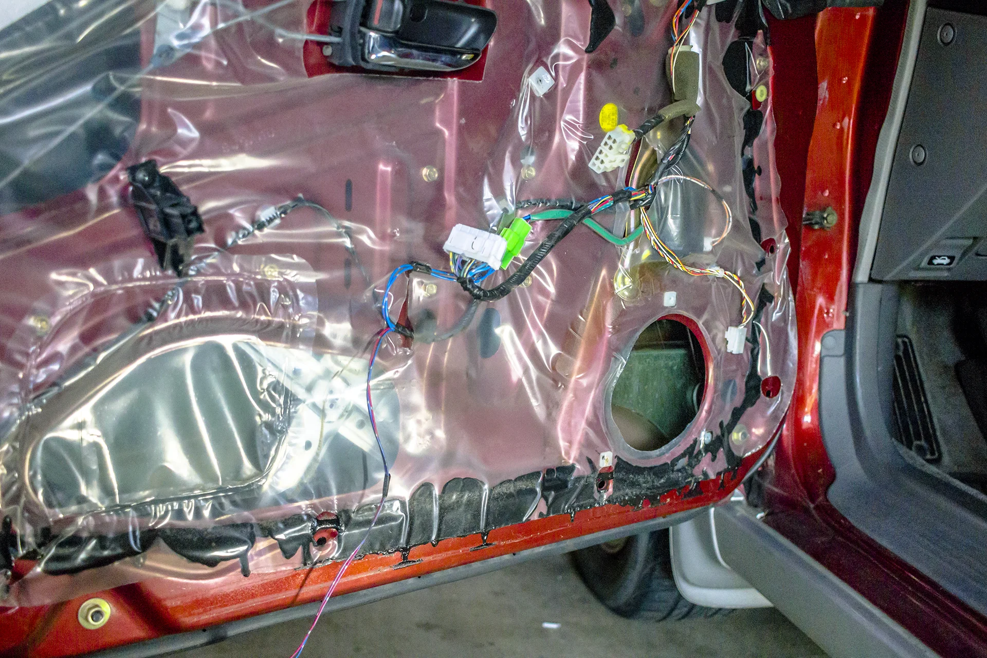 2003 Subaru Baja Front Door Factory Speaker Removed.jpg