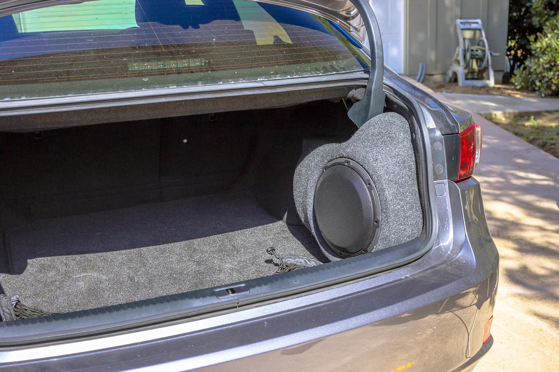 We add a subwoofer to this Lexus IS350!