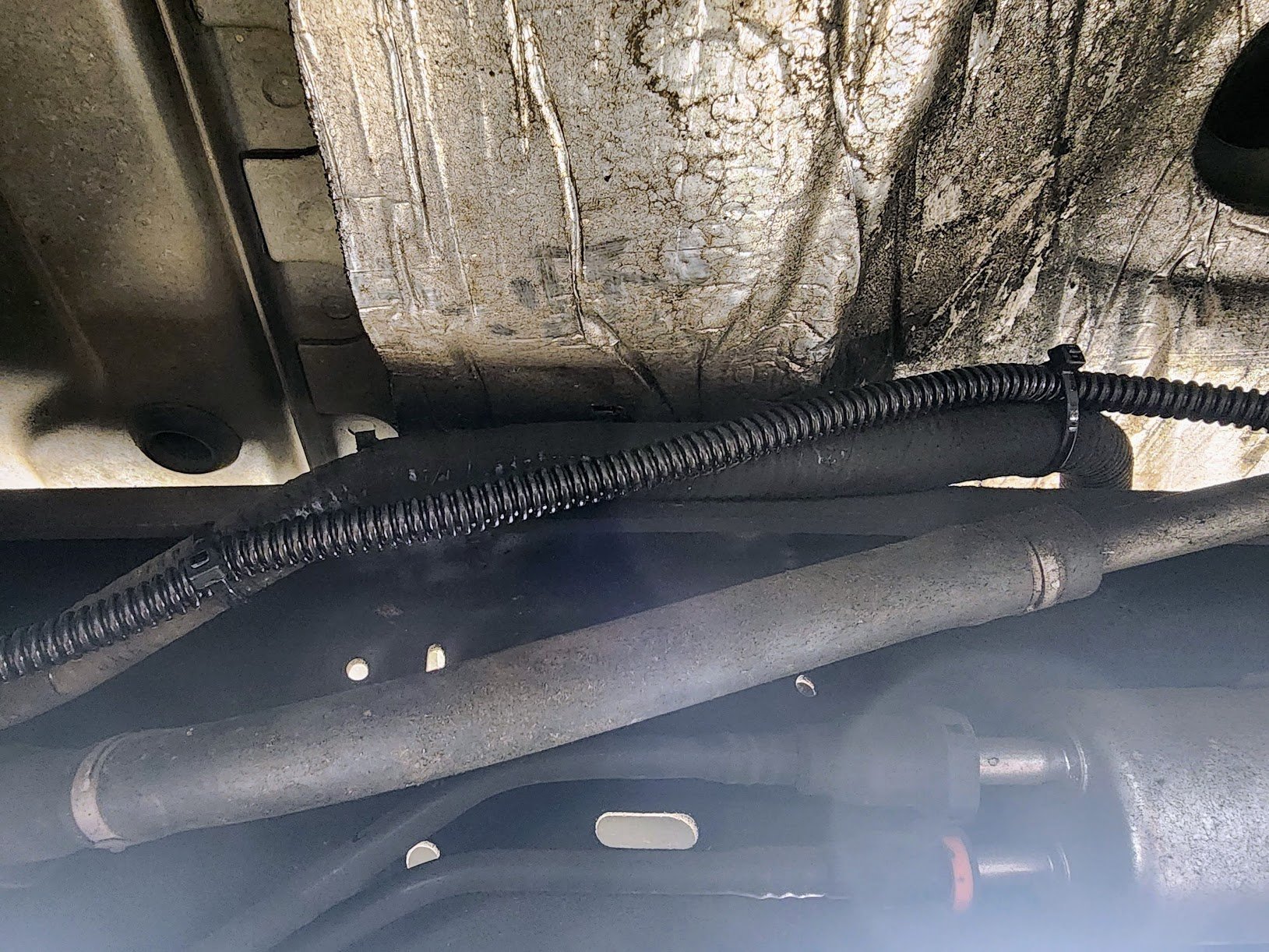 Backup camera wiring running forward