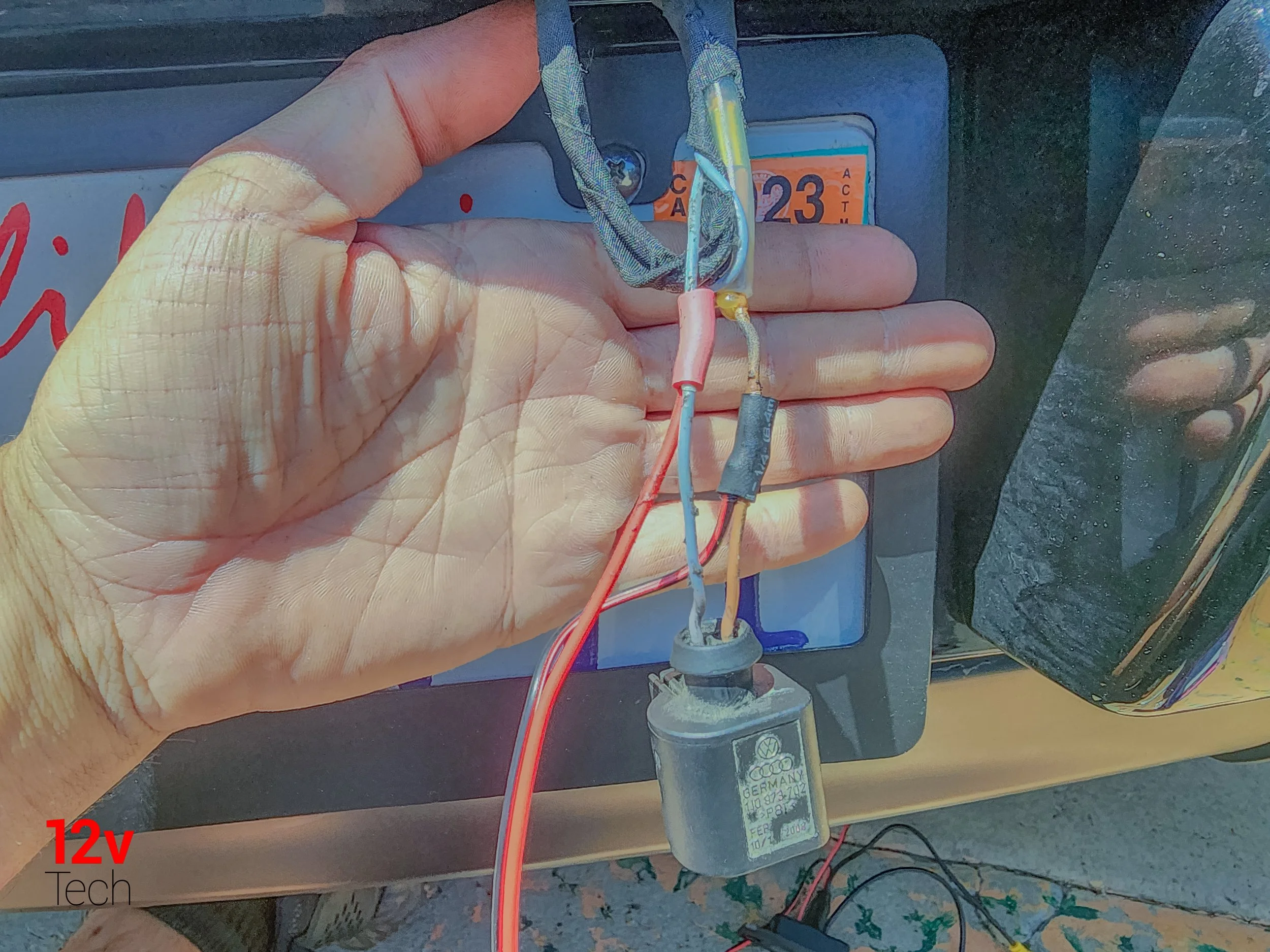 Wiring for new license plate light