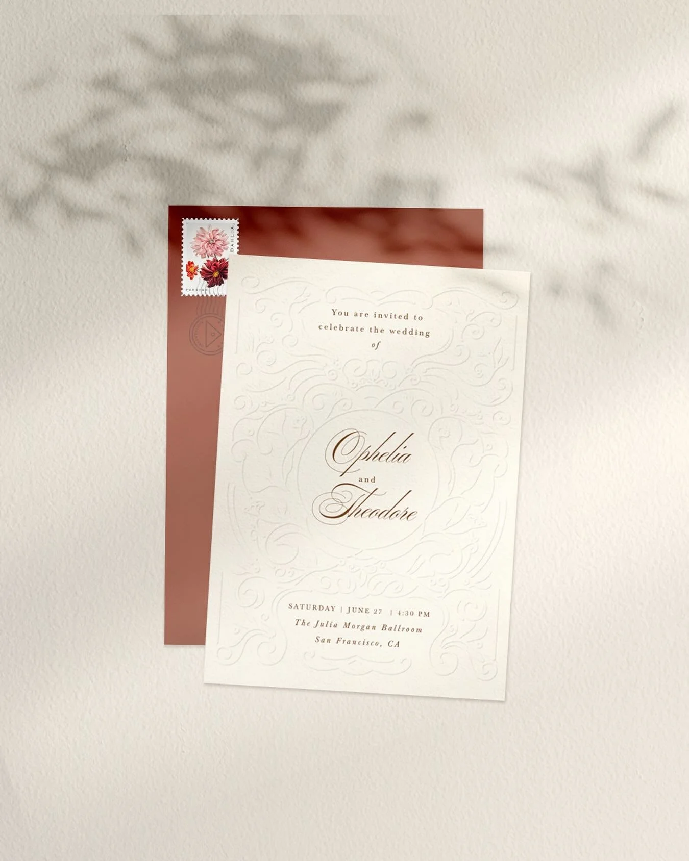 I created Debossed Scrollwork for @greenvelope . Drawing all the flowing ironwork and tiny botanical details was so satisfying.
#etherealandromantic #gvweddingcomp2026