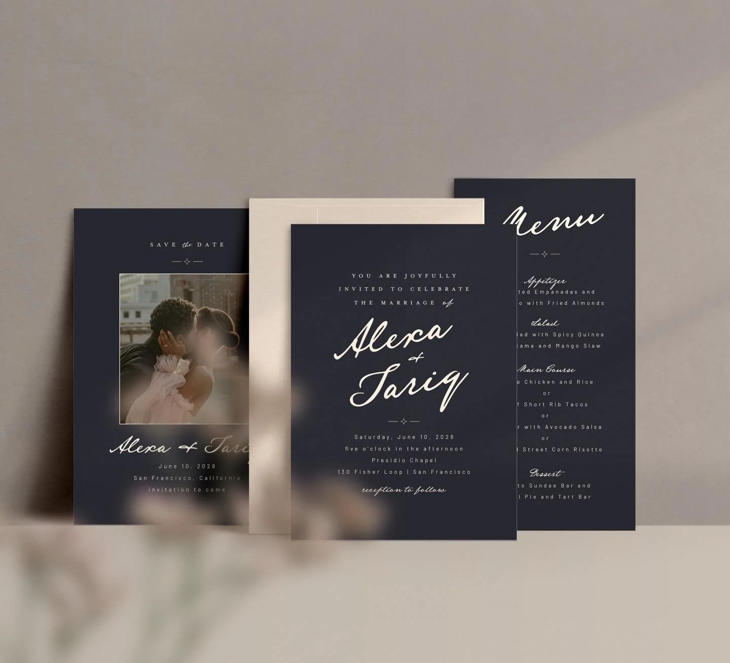 Finnian for @zola available in 6 colors. 

#zola #weddinginvitations #weddingstationery