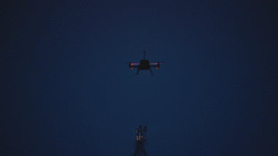 Here's a gif of the drone drawing one of the shapes in the video
