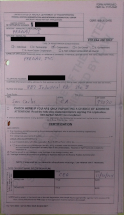 AC Form 8050-1 Aircraft Registration Application
