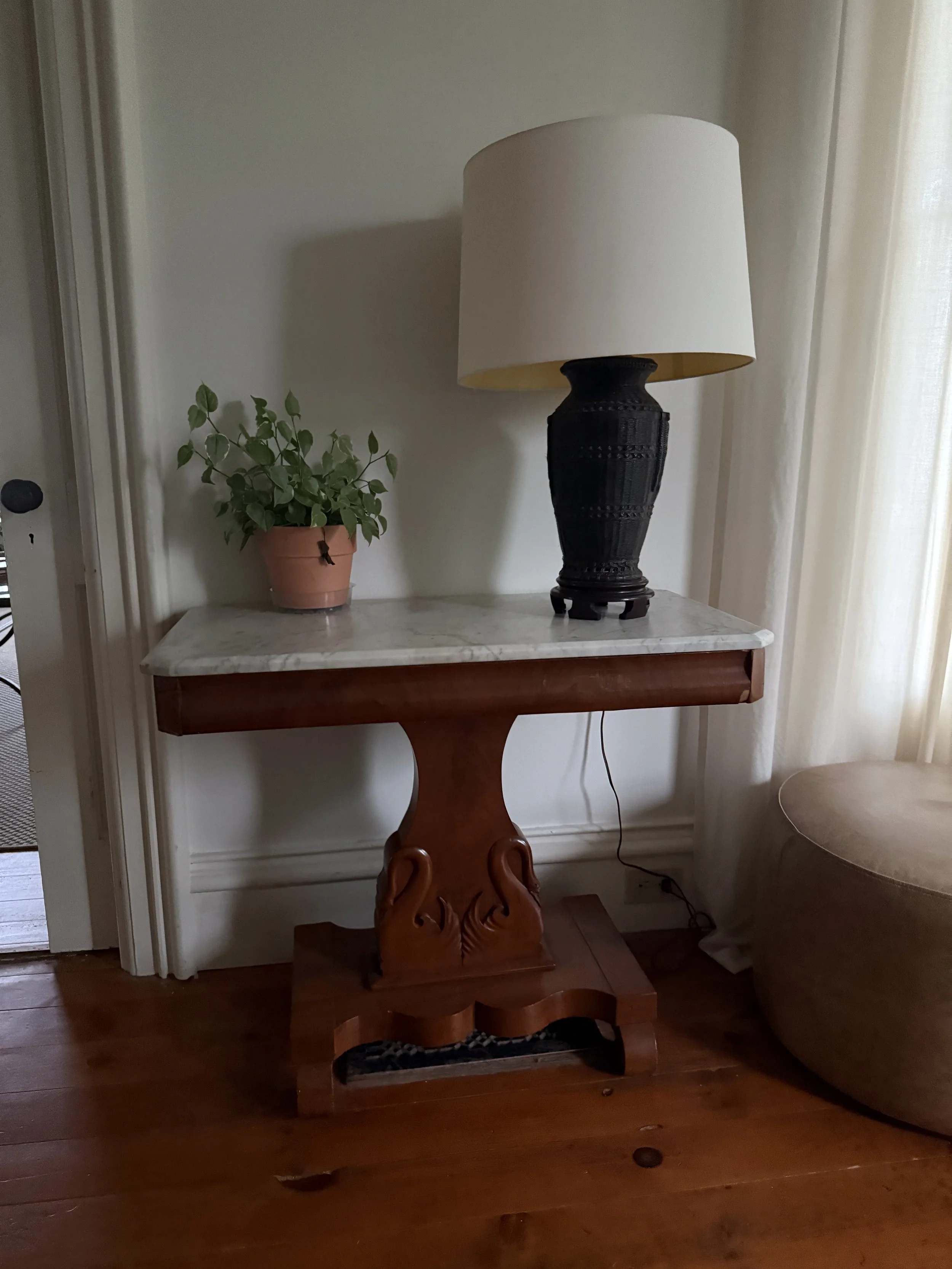 Carved Asian Table Lamp