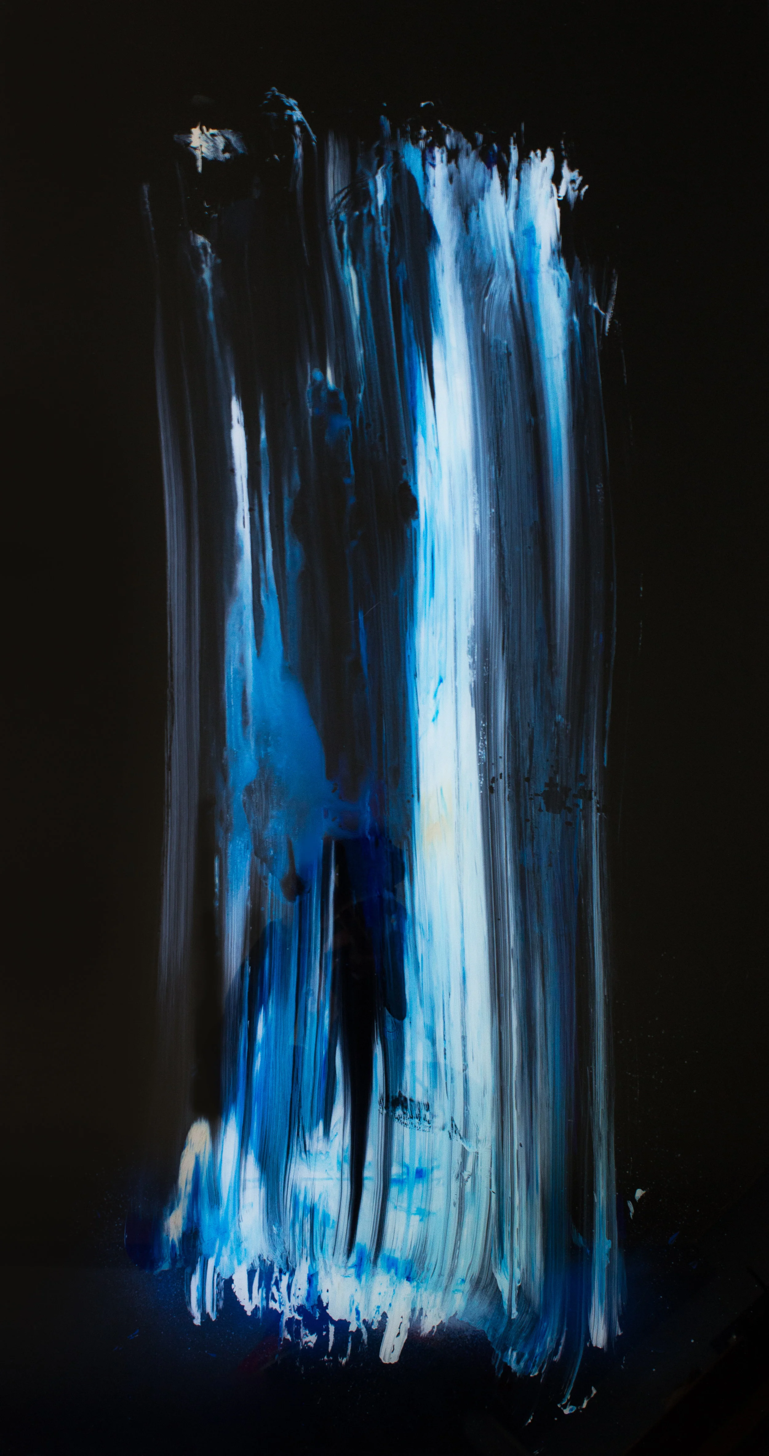 The Falls | 23"x42" Acrylic/spray paint on glass panel $175