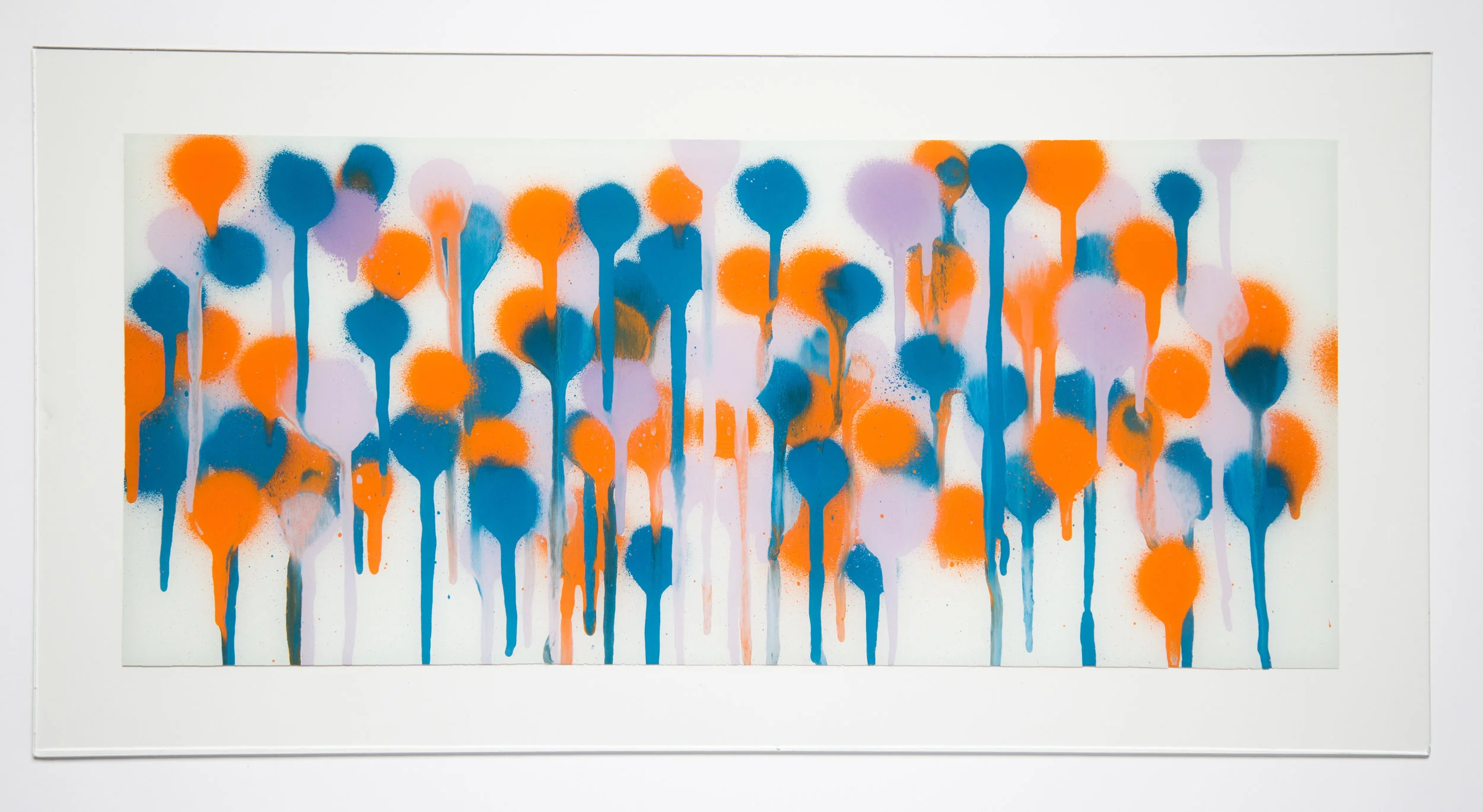 Self Reflections Series (7) | 24.25"x12.25" Spray Paint on glass $275