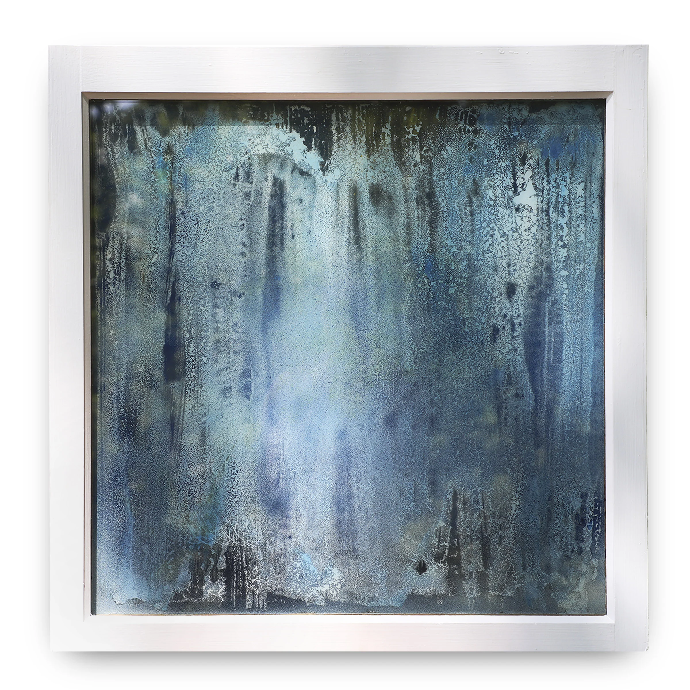Time | 26.5”x27” Acrylic and Spray paint on glass window $300
