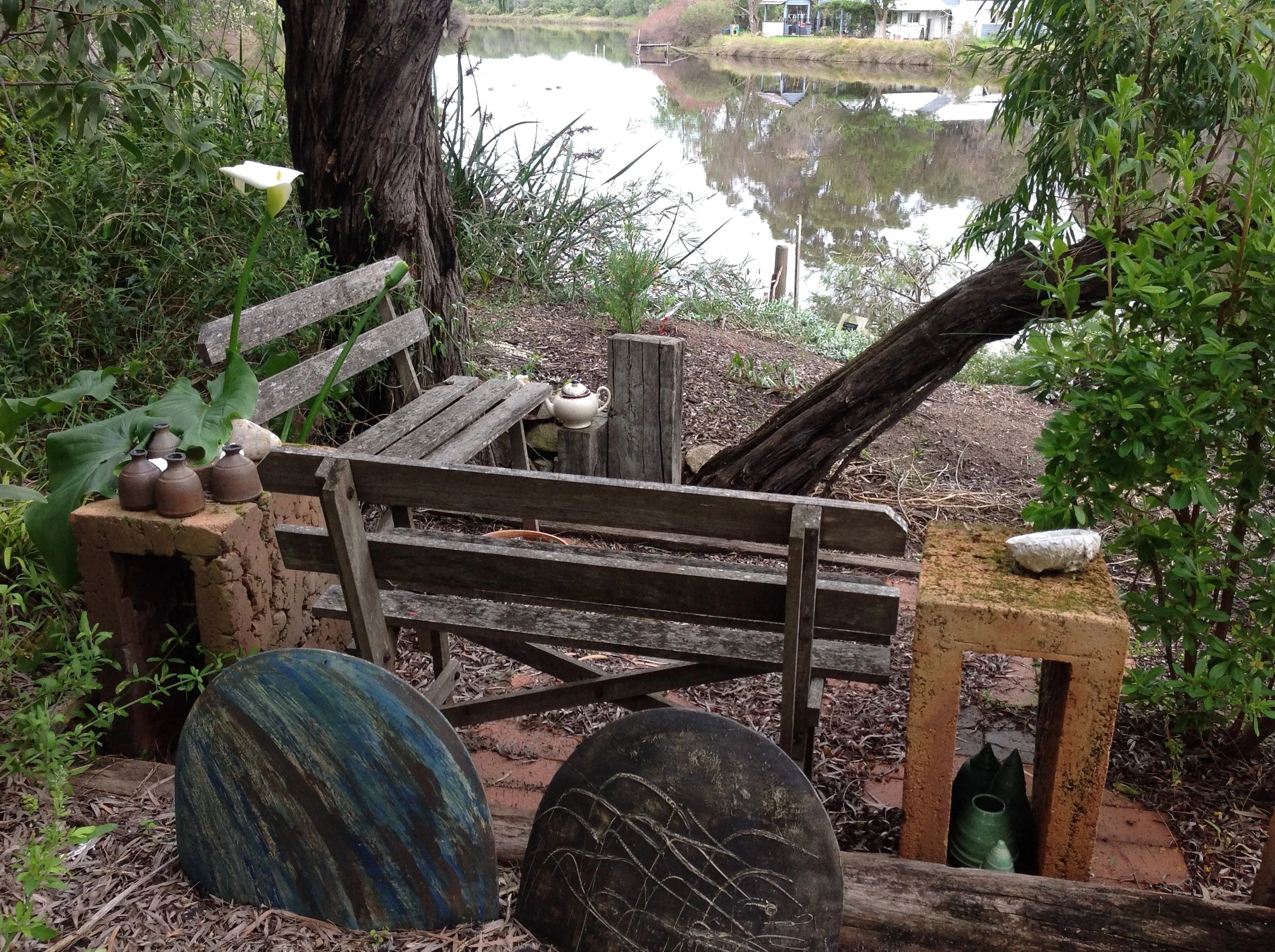 What better place to sit amidst some of Alison's Art Work with a cuppa....