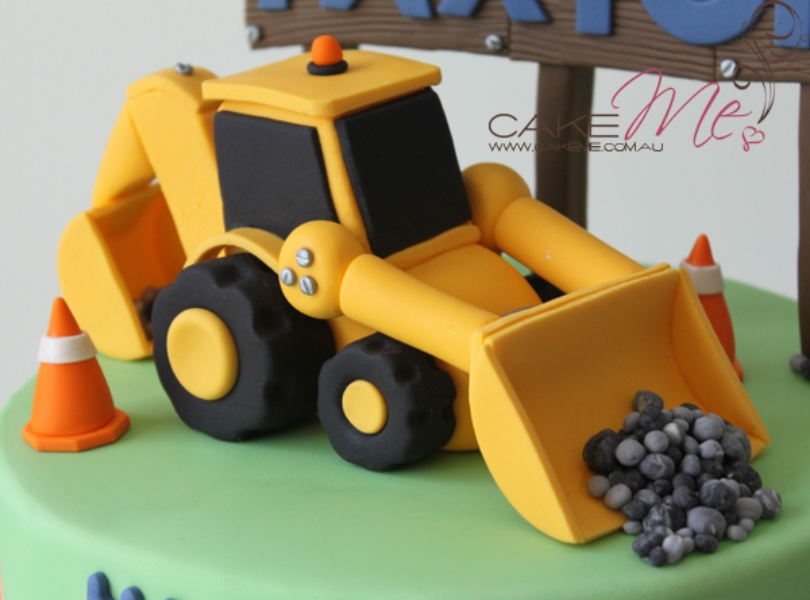 Excavator Cake (the one that got flipped over in my car!!)